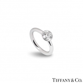 Tiffany & Co. Round Brilliant Cut Diamond Ring 1.05ct F/VVS2
